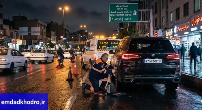 هزینه امداد خودرو بی ام و تهران
